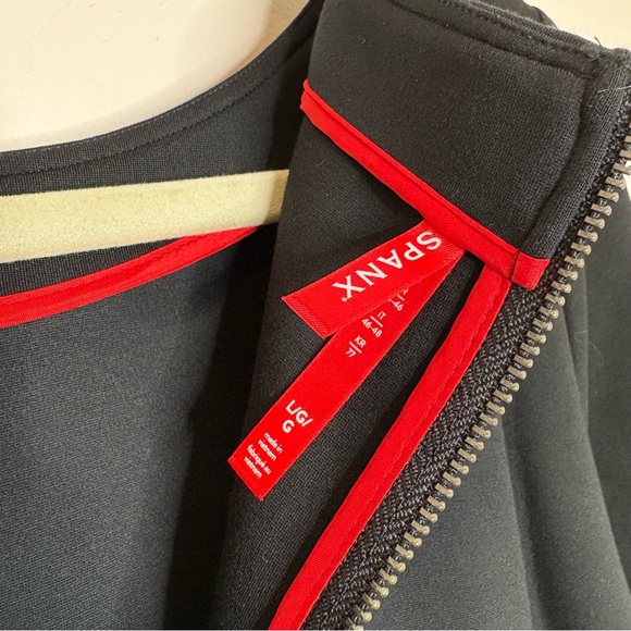 Spanx The Perfect Shift Dress Black Ponte Stretch Pockets Large - Picture 5 of 9